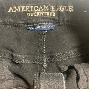 Black American eagle jean shorts